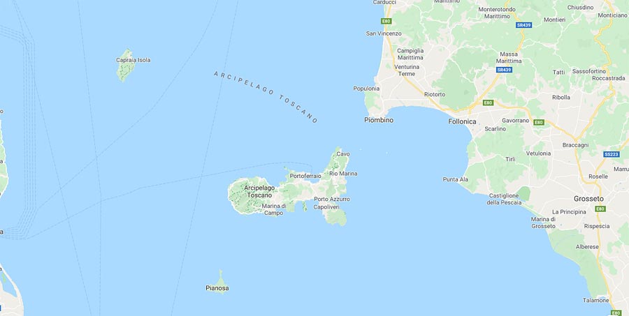 Mappa Isola d'Elba